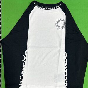 Chrome heart long sleeve Black-white